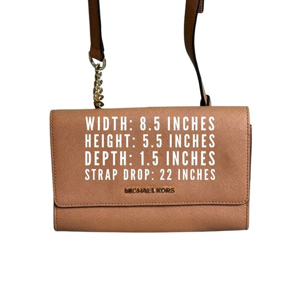 Michael Kors Saffiano Leather Camel Color 3-Way*Crossbody*Excellent Condition - Picture 5 of 13